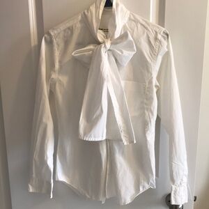 100% authentic Comme Des Garçon White Bow Tie Shirt